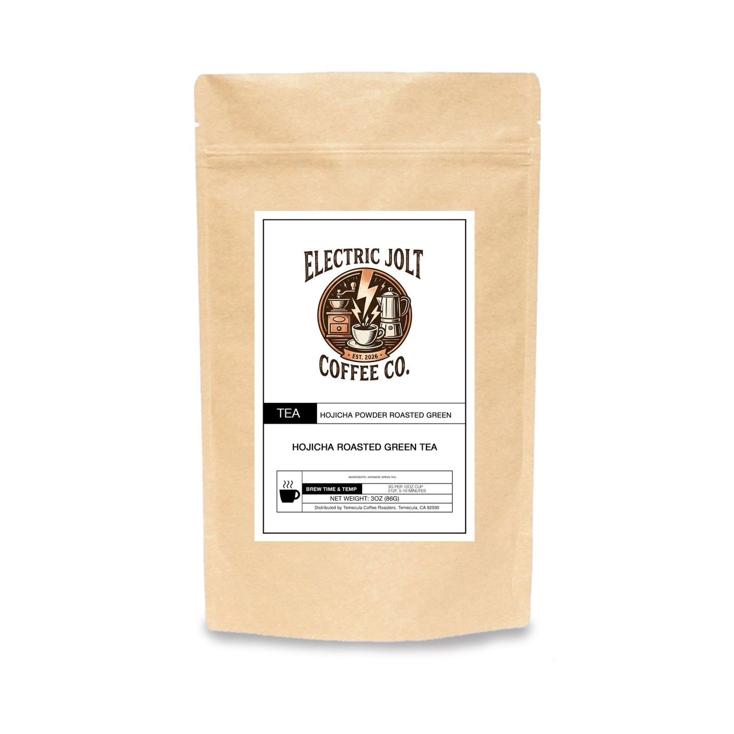 Hojicha Roasted Green Tea | Electric Jolt
